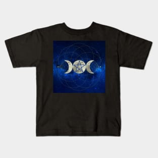 Hekate Triple Moon Goddess Kids T-Shirt